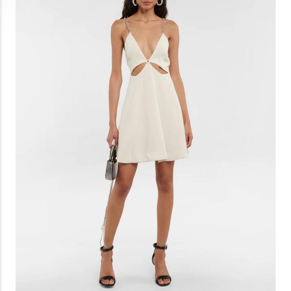 Jonathan Simkhai Ellis Embellished Crepe Cutout Mini Dress NWT